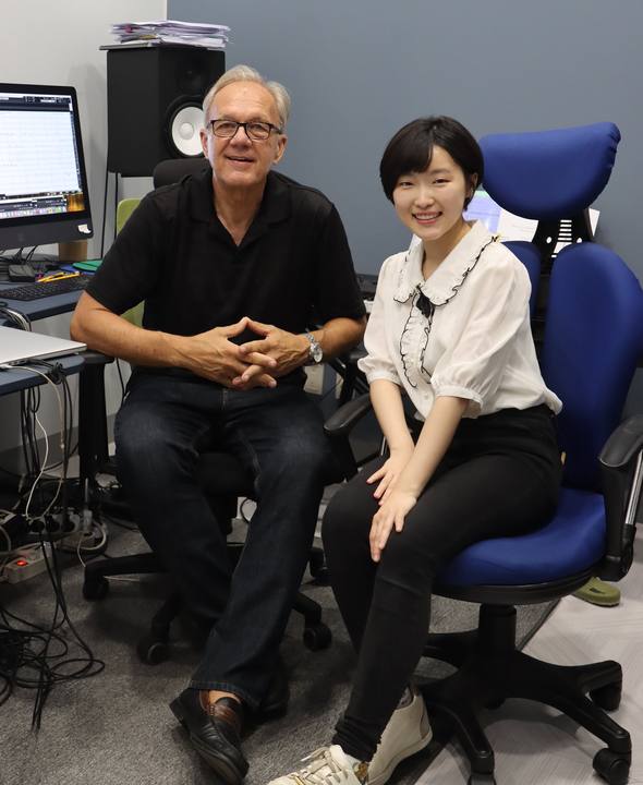 With singer Woo Ahan